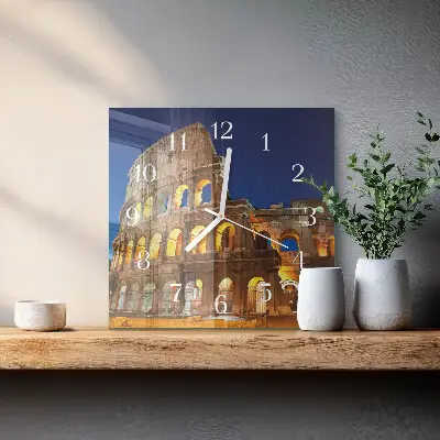 Stakleni četvrtasti sat Koloseum