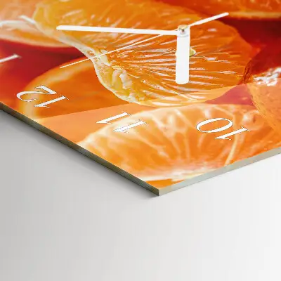 Stakleni četvrtasti sat Mandarine