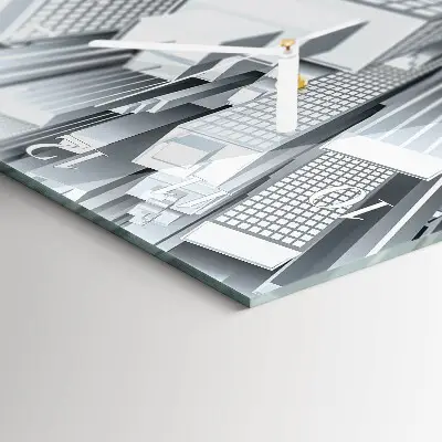 Stakleni četvrtasti sat Zgrade