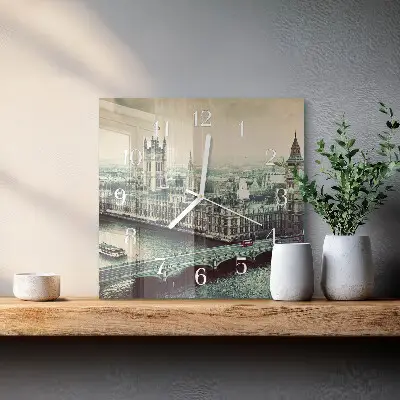 Stakleni četvrtasti sat London