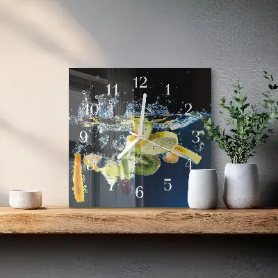 Stakleni četvrtasti sat Voće