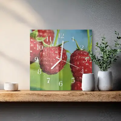 Stakleni četvrtasti sat Maline
