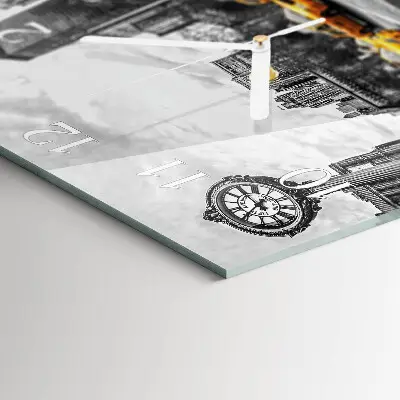 Stakleni četvrtasti sat Taksi