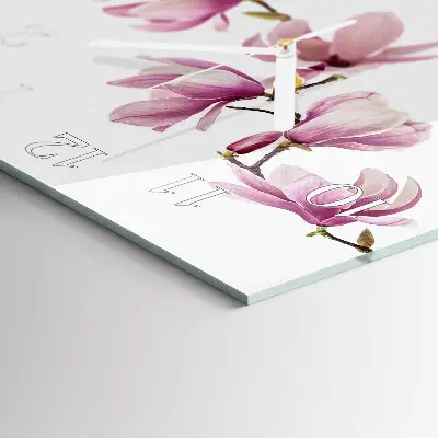 Stakleni četvrtasti sat Magnolija