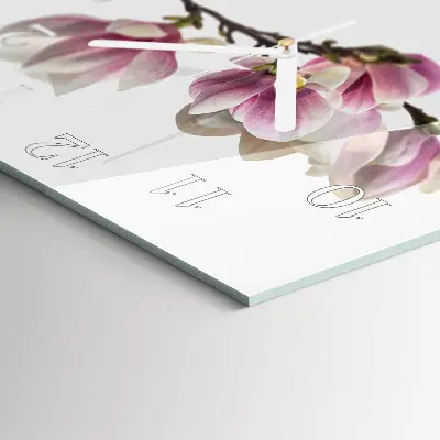 Stakleni četvrtasti sat Magnolija