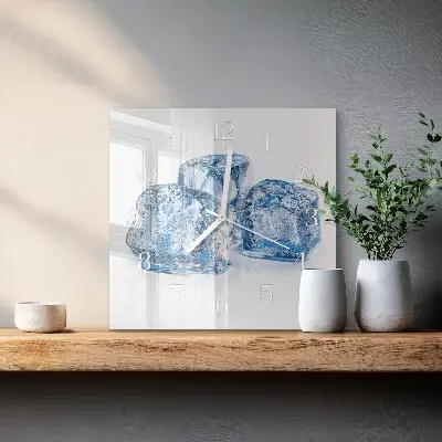 Stakleni četvrtasti sat Led