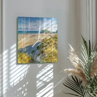 Stakleni četvrtasti sat Plaža