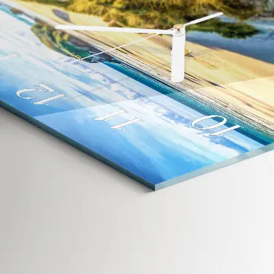Stakleni četvrtasti sat Plaža