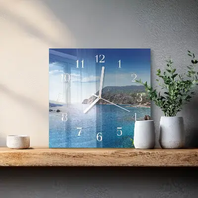 Stakleni četvrtasti sat Zaljev