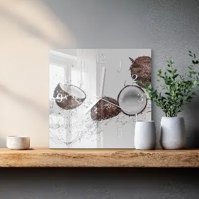 Stakleni četvrtasti sat Kokosi
