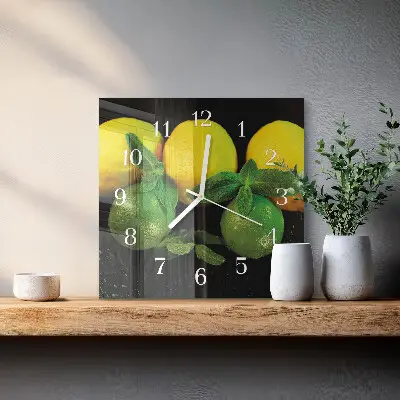 Stakleni četvrtasti sat Limuni