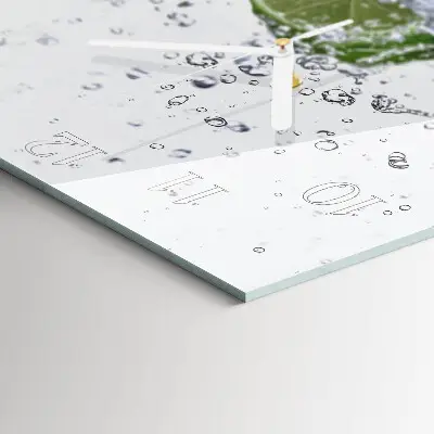 Stakleni četvrtasti sat Lime