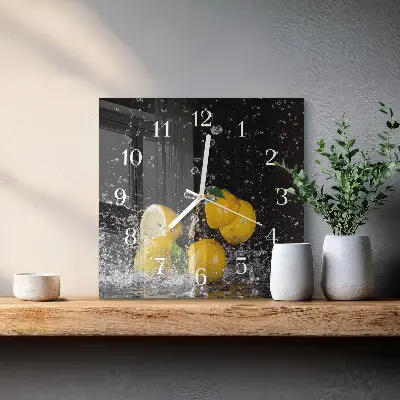 Stakleni četvrtasti sat Limuni