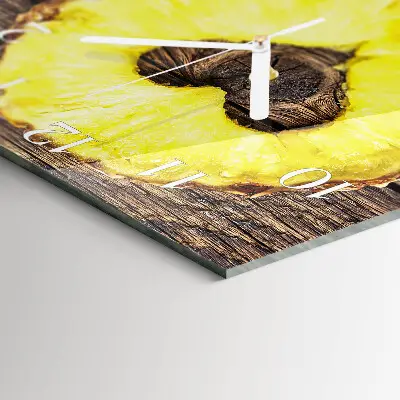 Stakleni četvrtasti sat Ananas