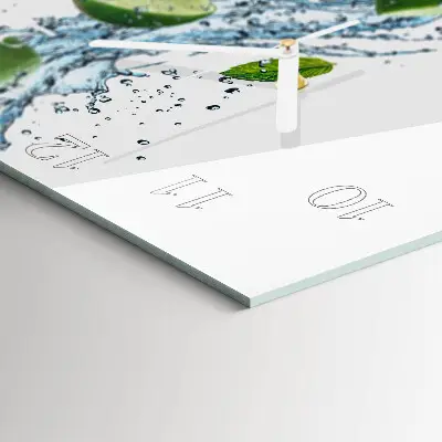 Stakleni četvrtasti sat Metvica