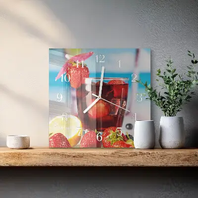 Stakleni četvrtasti sat Piće