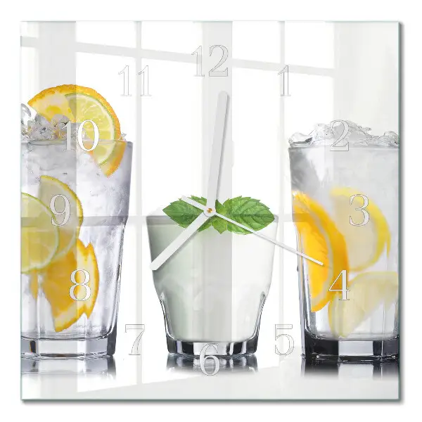 Stakleni četvrtasti sat Citrus