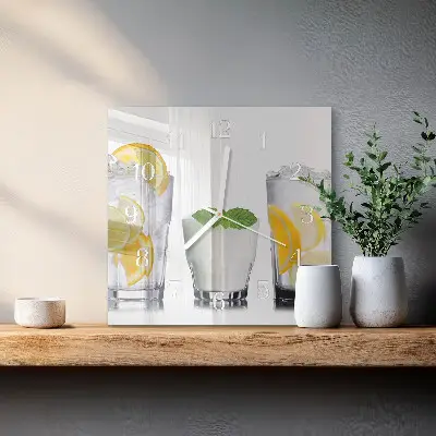 Stakleni četvrtasti sat Citrus