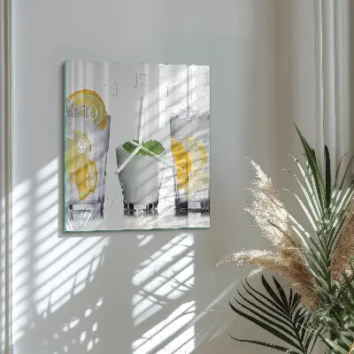 Stakleni četvrtasti sat Citrus