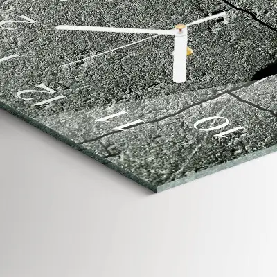 Stakleni četvrtasti sat Prirodni kamen