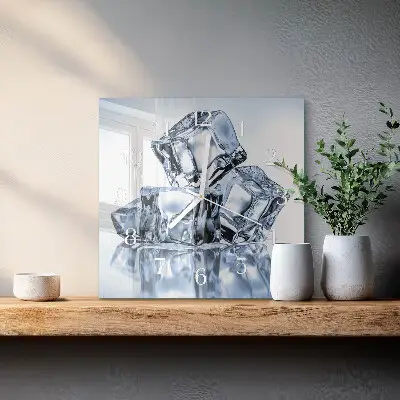 Stakleni četvrtasti sat Led
