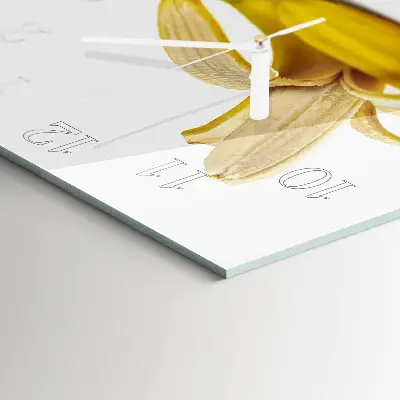 Stakleni četvrtasti sat Banane