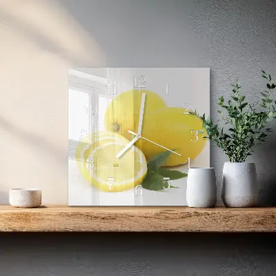 Stakleni četvrtasti sat Limuni
