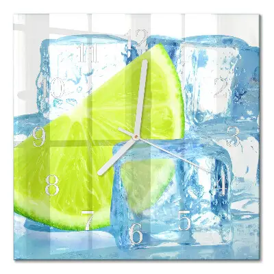 Stakleni četvrtasti sat Lime led