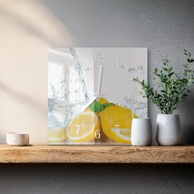 Stakleni četvrtasti sat Citrus