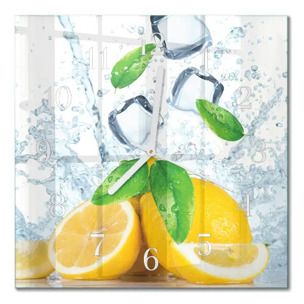 Stakleni četvrtasti sat Citrus