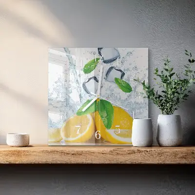 Stakleni četvrtasti sat Citrus
