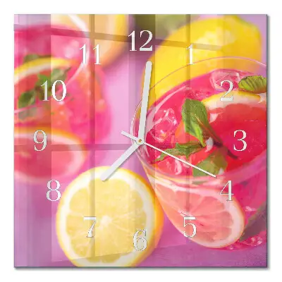Stakleni četvrtasti sat Citrus