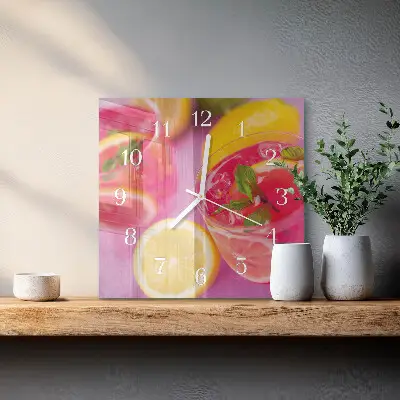 Stakleni četvrtasti sat Citrus
