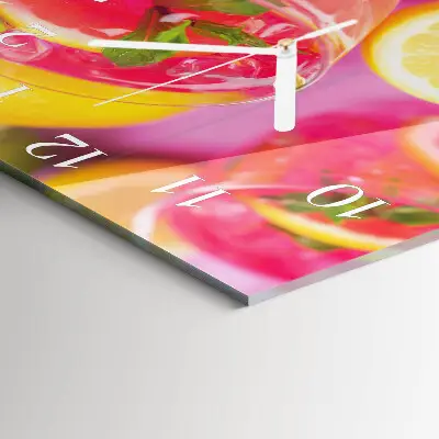 Stakleni četvrtasti sat Citrus