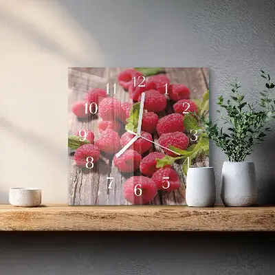 Stakleni četvrtasti sat Maline