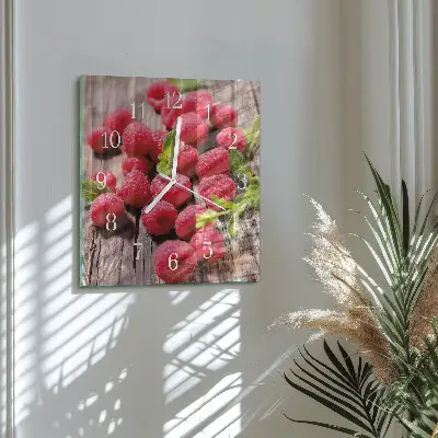 Stakleni četvrtasti sat Maline