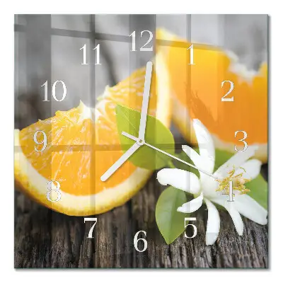 Stakleni četvrtasti sat Citrus