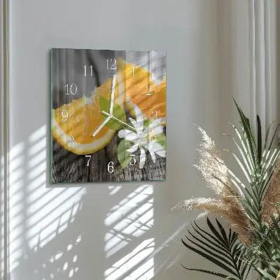 Stakleni četvrtasti sat Citrus