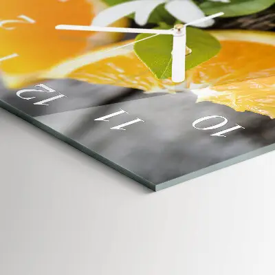 Stakleni četvrtasti sat Citrus