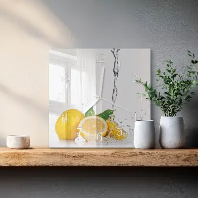 Stakleni četvrtasti sat Limuni