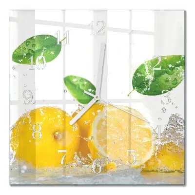Stakleni četvrtasti sat Citrus