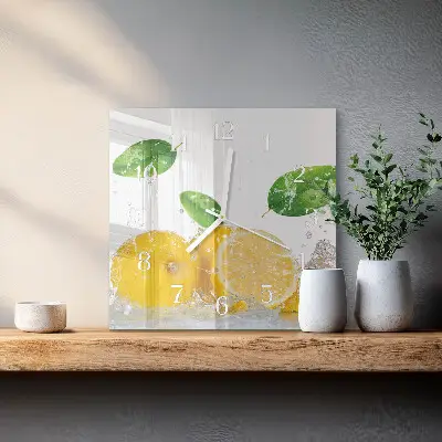 Stakleni četvrtasti sat Citrus