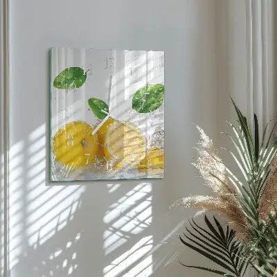Stakleni četvrtasti sat Citrus