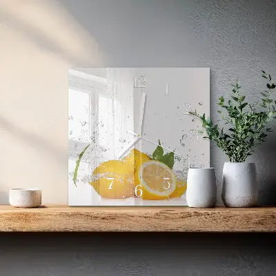 Stakleni četvrtasti sat Limuni