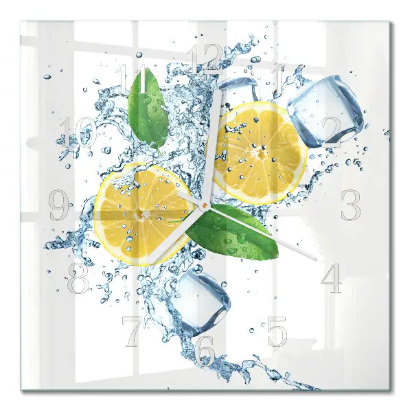 Stakleni četvrtasti sat Citrus