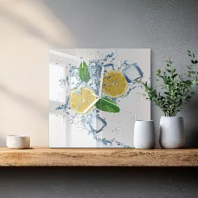 Stakleni četvrtasti sat Citrus