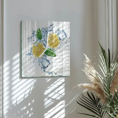 Stakleni četvrtasti sat Citrus