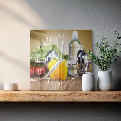 Stakleni četvrtasti sat Papar