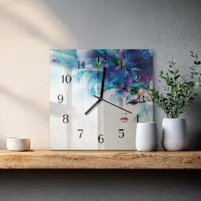Kvadratni zidni sat Apstrakcija
