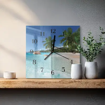 Kvadratni zidni sat Plaža